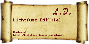 Lichtfusz Dániel névjegykártya